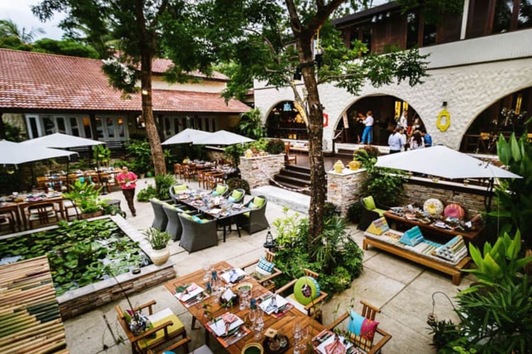 Chef Chom's courtyard